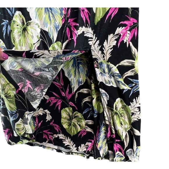 J Jill Womens Wearever Collection Dress S Black Multi Tropical Floral Sleeveless - Picture 7 of 15